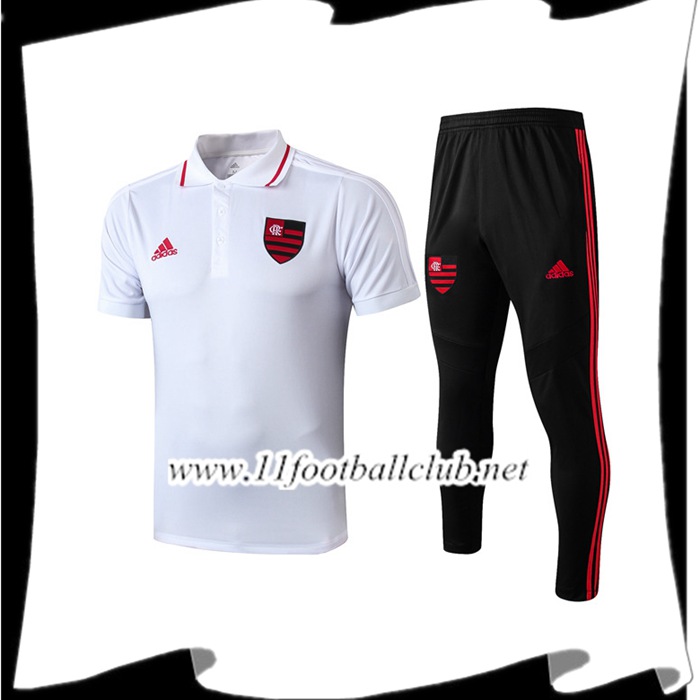 Le Nouveau Ensemble Polo Flamengo + Pantalon Blanc 2019/2020 Personnalisé