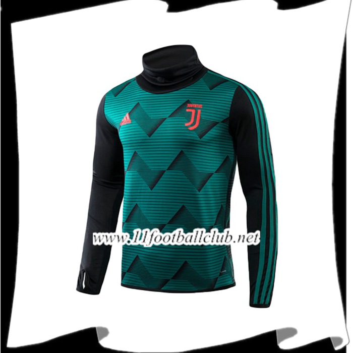 Le Nouveau Sweatshirt Training Juventus Vert Col Haut 2019/2020 Officiel
