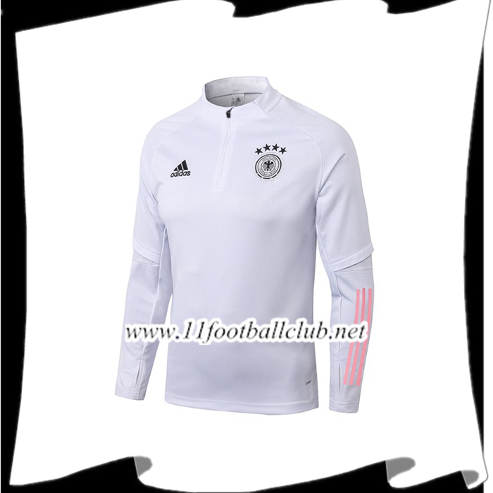 Le Nouveaux Sweatshirt Training Allemagne Blanc Gris 2019/2020 Floqué