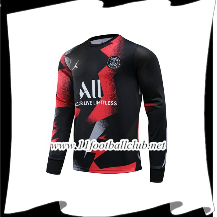 Le Nouveau Sweatshirt Training Pairis PSG Jordan Noir Rouge 2019/2020