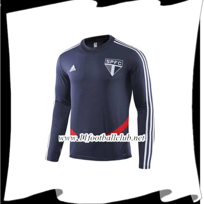 Le Nouveaux Sweatshirt Training Sao Paulo FC Cyan Fonce 2019/2020 Flocage