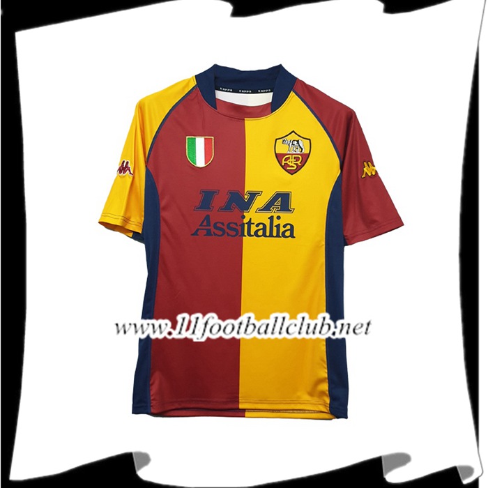 Le Nouveau Maillot de Foot AS Roma Domicile 2001/2002 Officiel