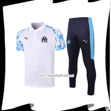 Le Nouveaux Ensemble Polo Marseille OM + Pantalon Blanc 2020/2021