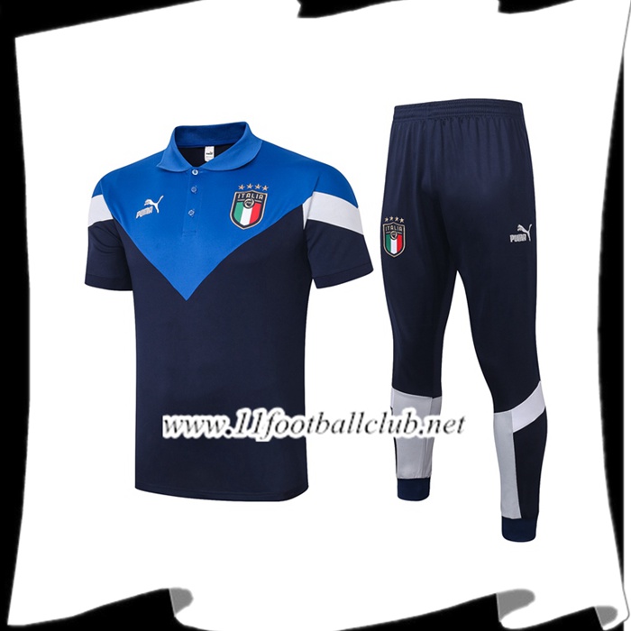 Le Nouveau Ensemble Polo Italie + Pantalon Bleu 2020/2021 Vintage