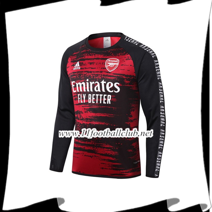 Nouveaux Sweatshirt Training Arsenal Noir Rouge 2020/2021