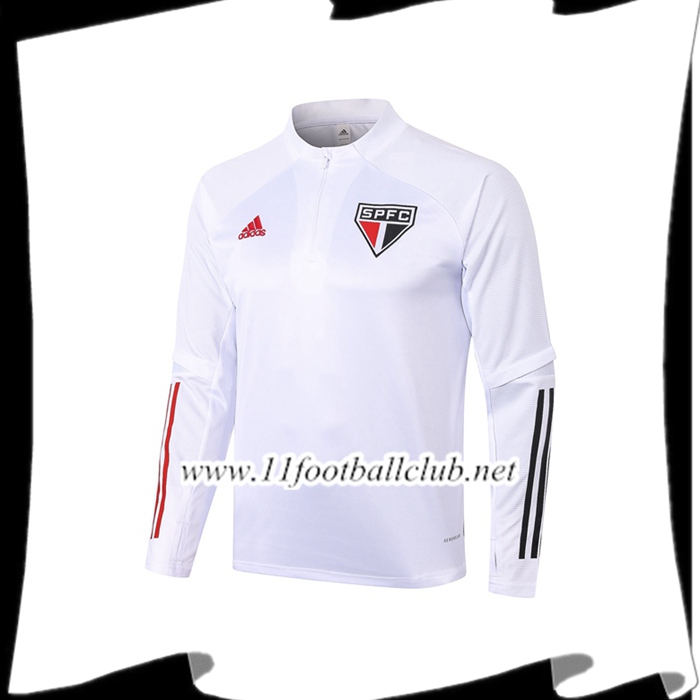 Le Nouveaux Sweatshirt Training Sao Paulo FC Blanc 2020/2021 Floqué