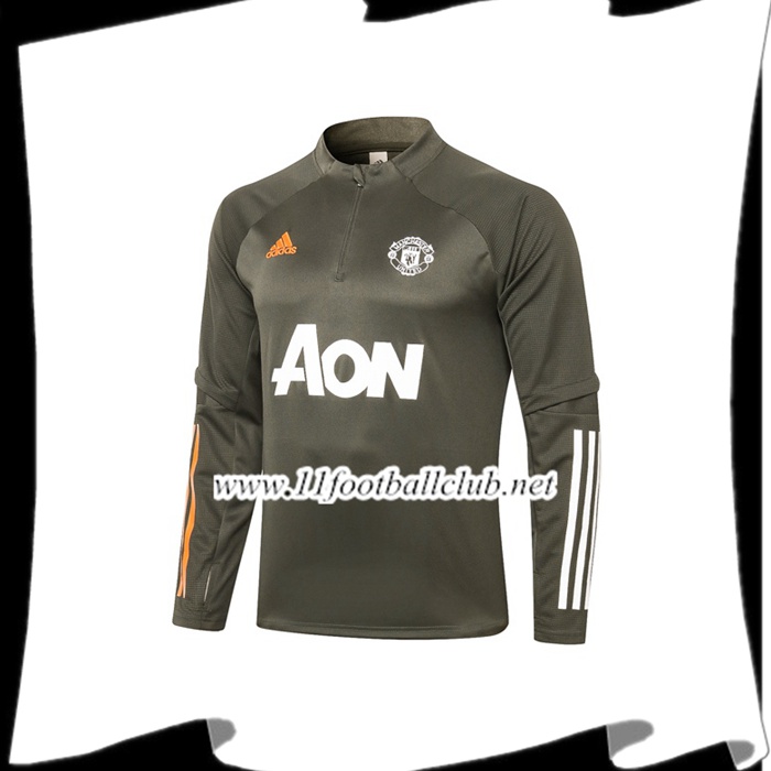 Nouveau Sweatshirt Training Manchester United Vert 2020/2021