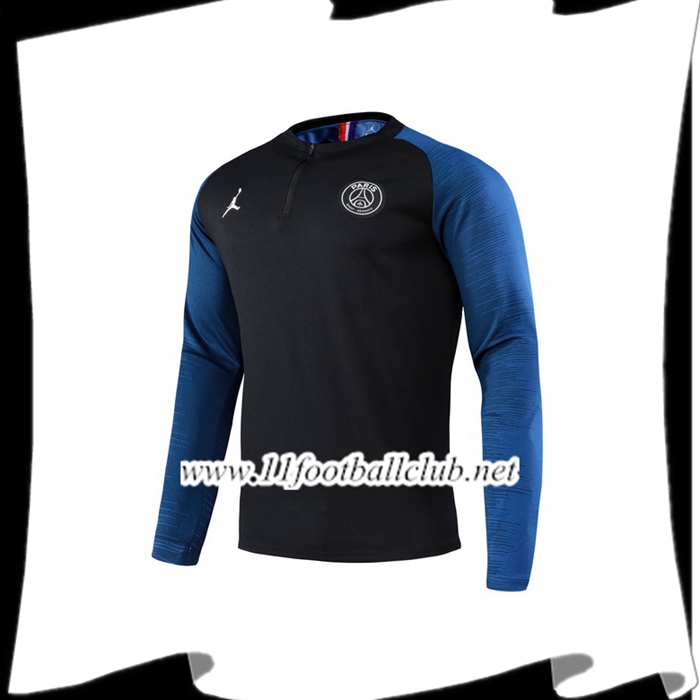 Le Nouveau Sweatshirt Training Pairis PSG Jordan Noir Bleu 2020/2021 Officiel