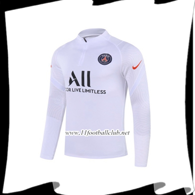 Le Nouveau Sweatshirt Training Pairis PSG Blanc 2020/2021