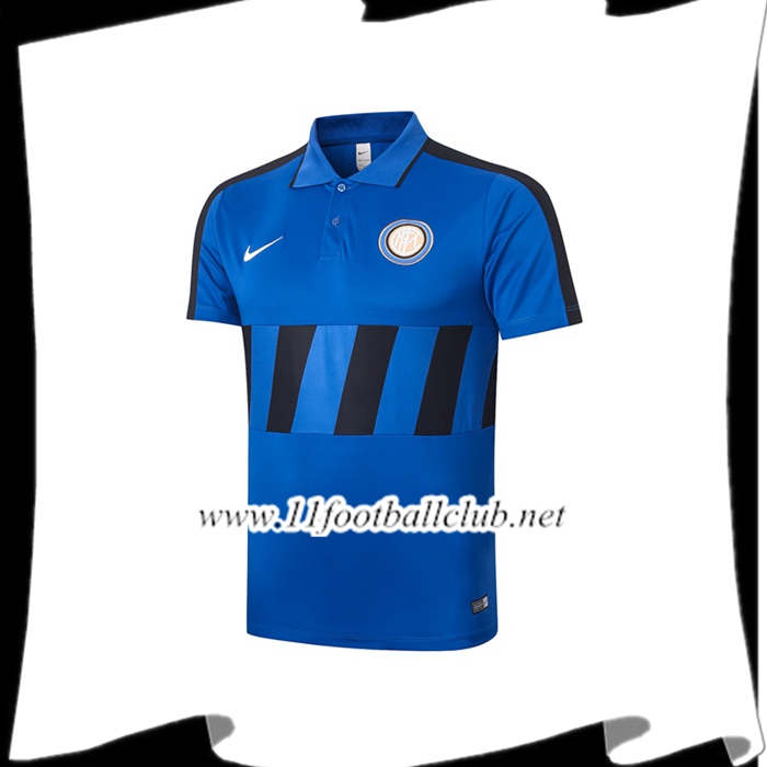 Le Nouveaux Polo Foot Inter Milan Bleu Noir 2020/2021 Junior