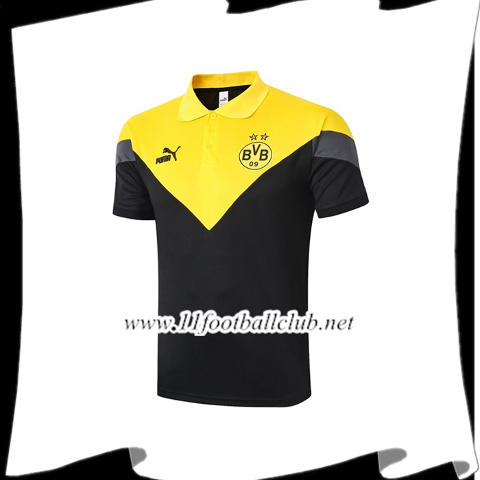 Le Nouveau Polo Foot Dortmund BVB Jaune Noir 2020/2021 Vintage