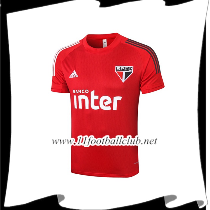 Le Nouveaux Training T-Shirts Sao Paulo FC Rouge 2020/2021 Authentic