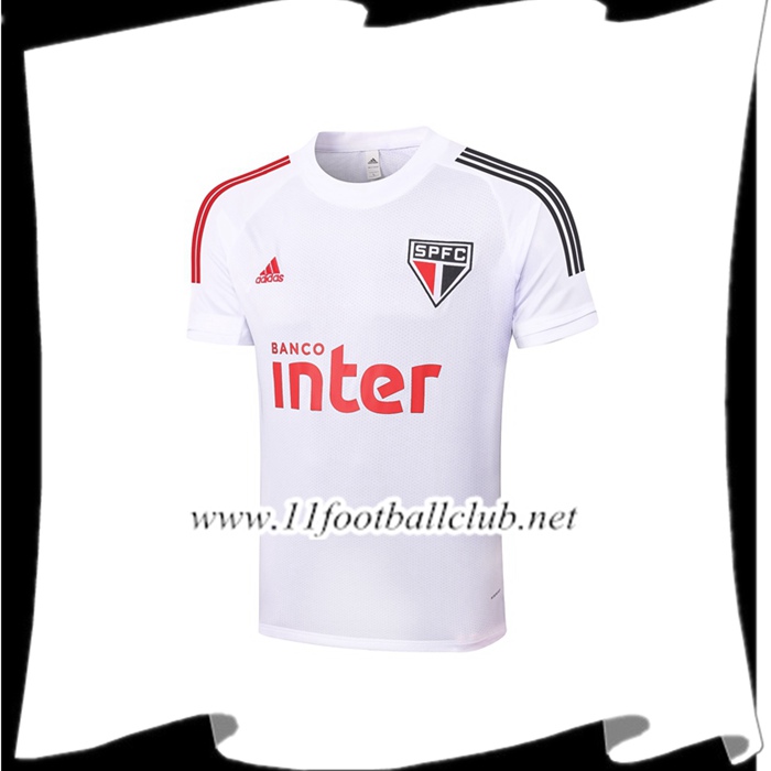 Le Nouveaux Training T-Shirts Sao Paulo FC Blanc 2020/2021 Floqué