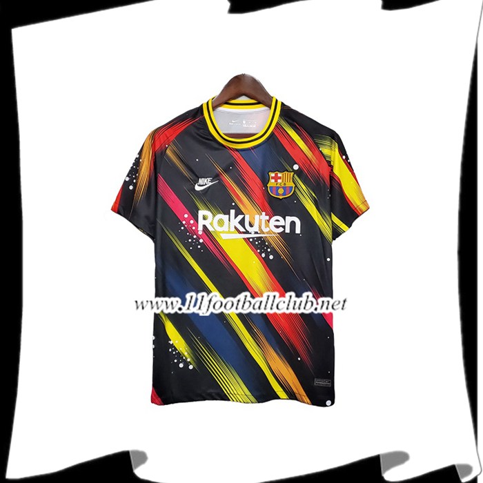 Nouveau Training T-Shirts FC Barcelone Noir/Jaune 2020/2021