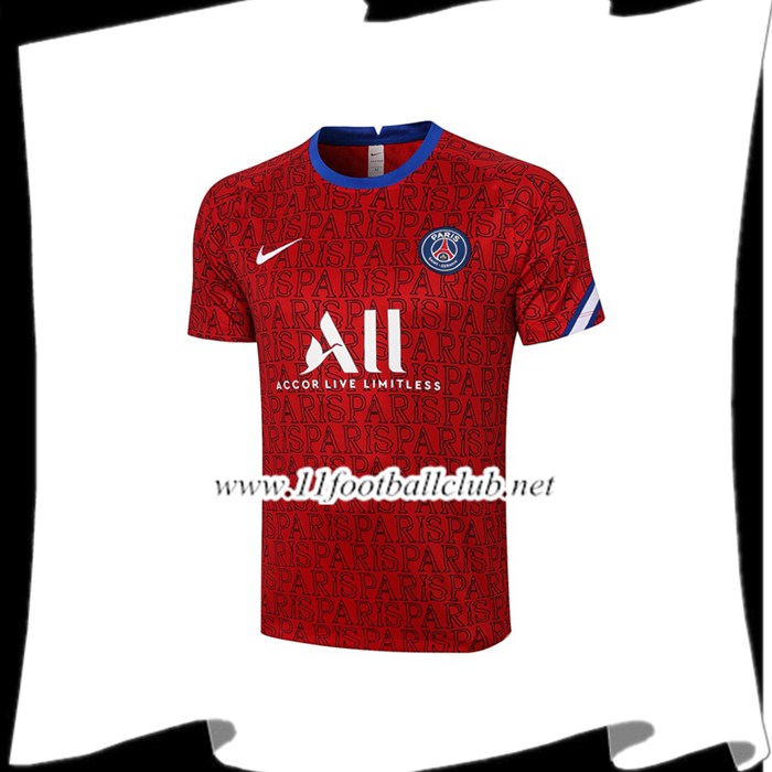 Nouveau Training T-Shirts Paris PSG Rouge 2020/2021