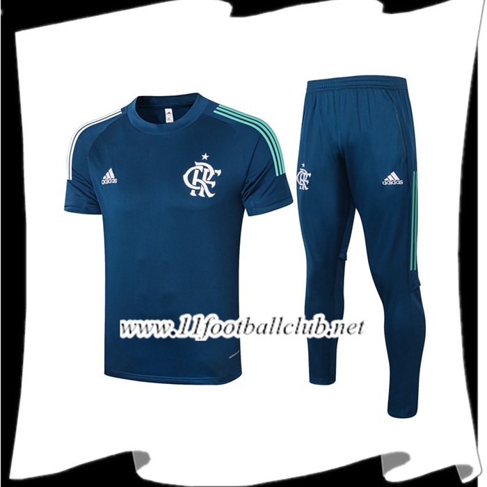 Le Nouveau Ensemble Training T-Shirts Flamengo + Pantalon Bleu Royal 2020/2021