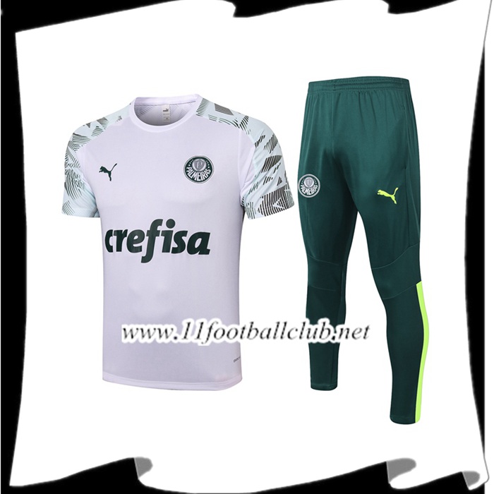 Le Nouveau Ensemble Training T-Shirts Palmeiras + Pantalon Blanc 2020/2021