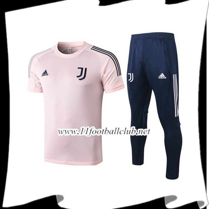 Ensemble Training T-Shirts Juventus + Pantalon Rose 2020/2021