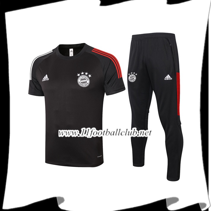 Ensemble Training T-Shirts Bayern Munich + Pantalon Noir 2020/2021