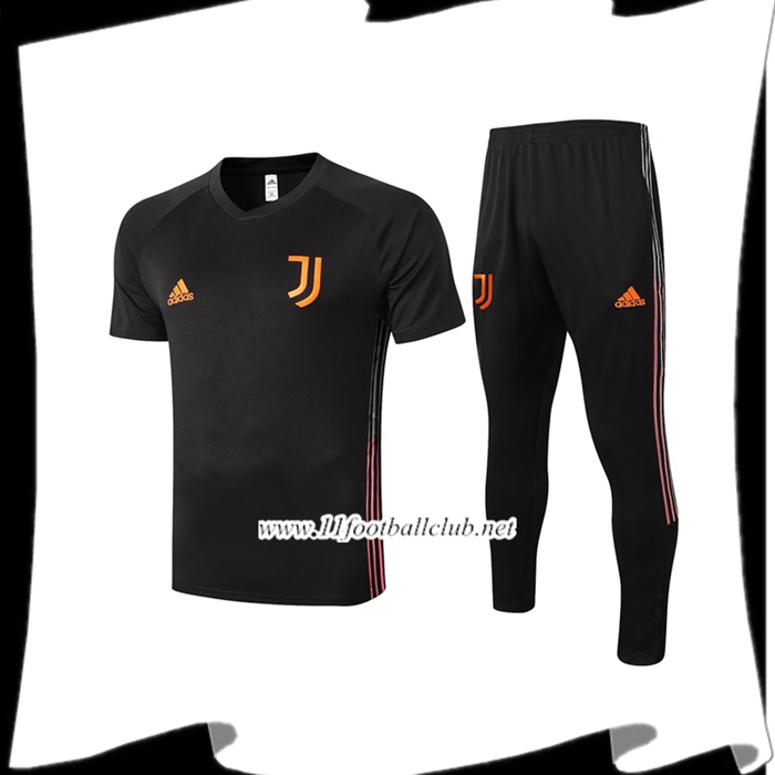 Nouveau Ensemble Training T-Shirts Juventus + Pantalon Noir 2020/2021