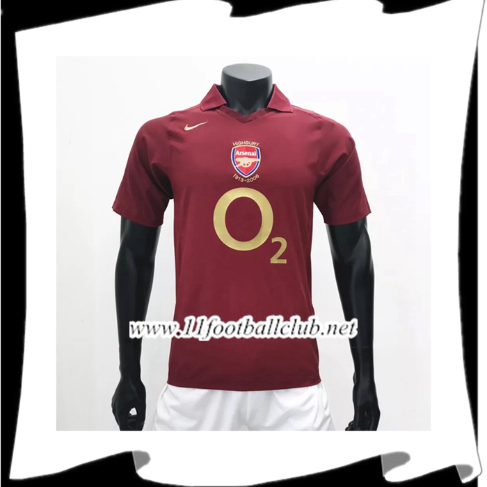 Maillot De Foot Arsenal Retro Domicile 2005/2006 Officiel