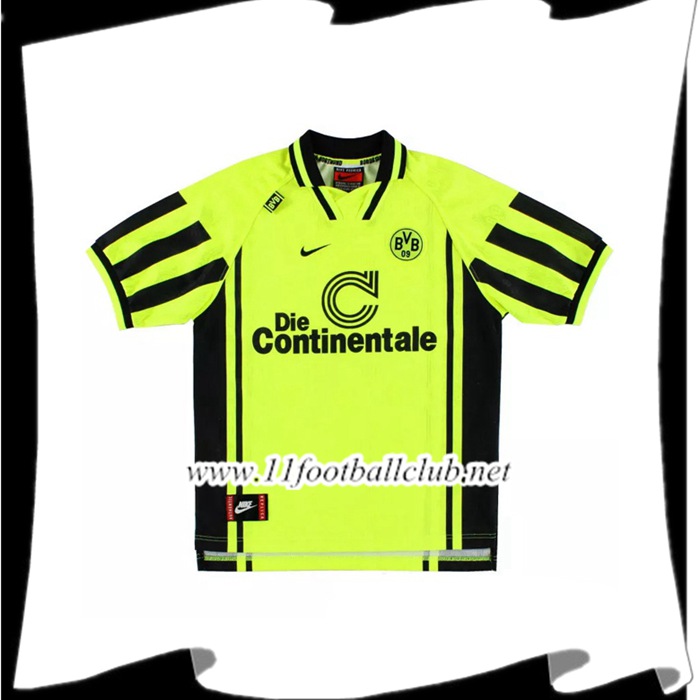 Maillot De Foot Dortmund BVB Retro Domicile 1996/1997 Personnalisé