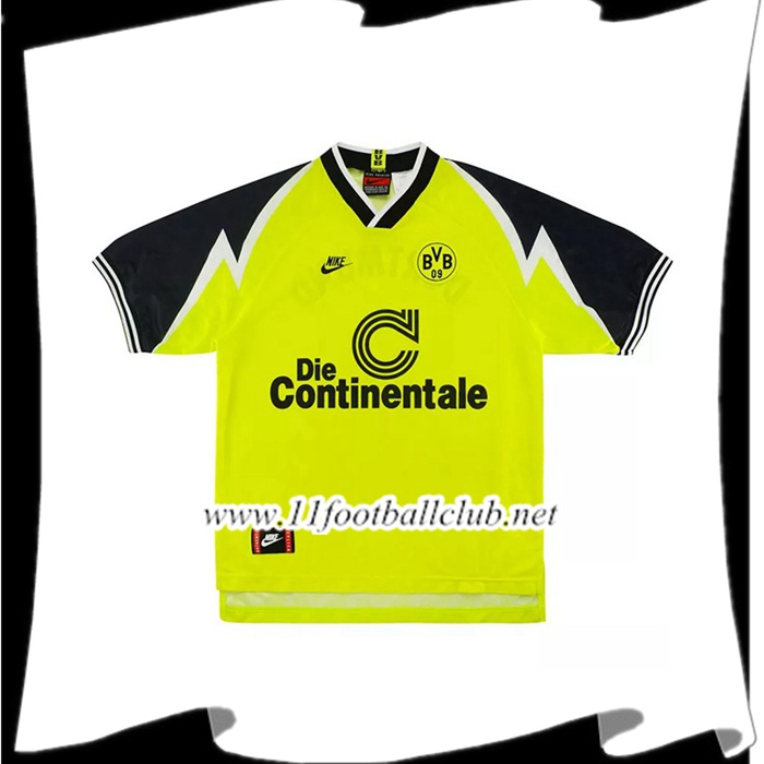 Maillot De Foot Dortmund BVB Retro Domicile 1995/1996 Flocage