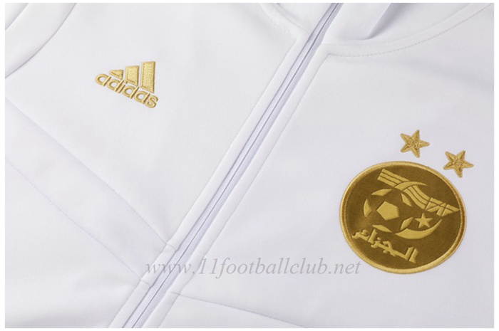 Ensemble Veste Survetement de Foot Algerie Blanc 2019/2020
