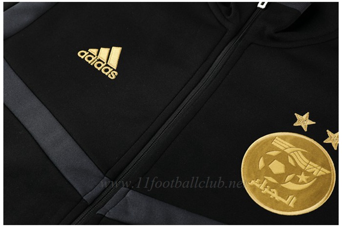 Ensemble Veste Survetement de Foot Algerie Noir 2019/2020