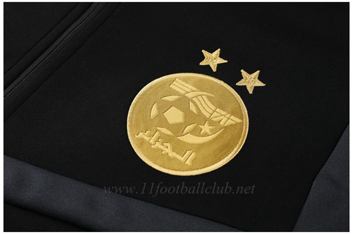 Ensemble Veste Survetement de Foot Algerie Noir 2019/2020