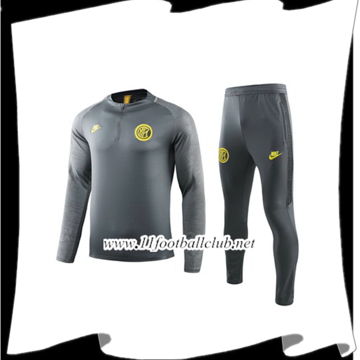 Le Nouveaux Ensemble Survetement Inter Milan Gris 2019/2020 Authentic