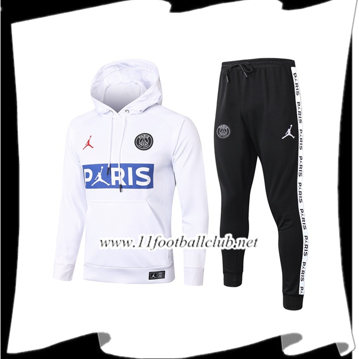 Le Nouveau Veste A Capuche Survetement Pairis PSG Jordan Blanc 2020/2021