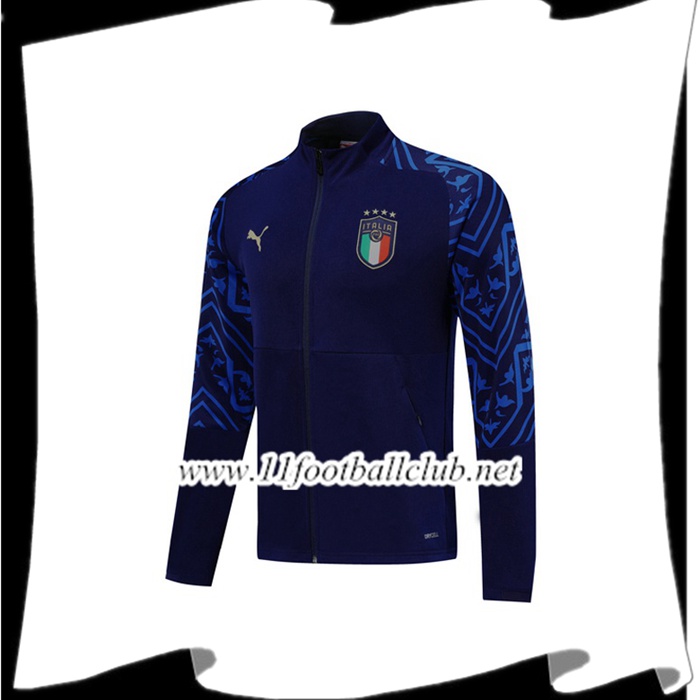 Le Nouveaux Veste Foot Italie Bleu Saphir -2 2019/2020 Floqué