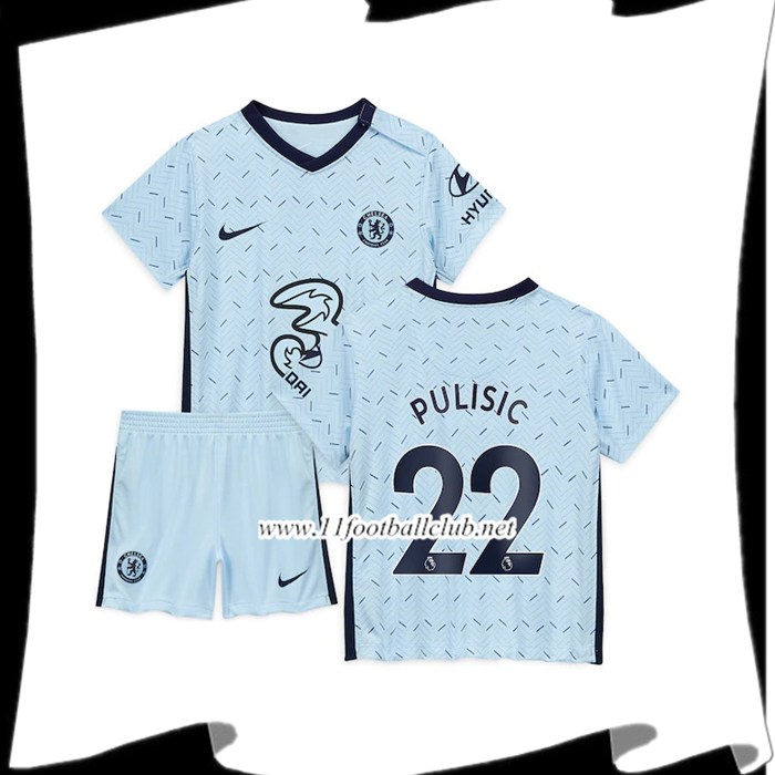 Nouveau Maillot FC Chelsea (Pulisic 22) Enfant Exterieur 2020/2021