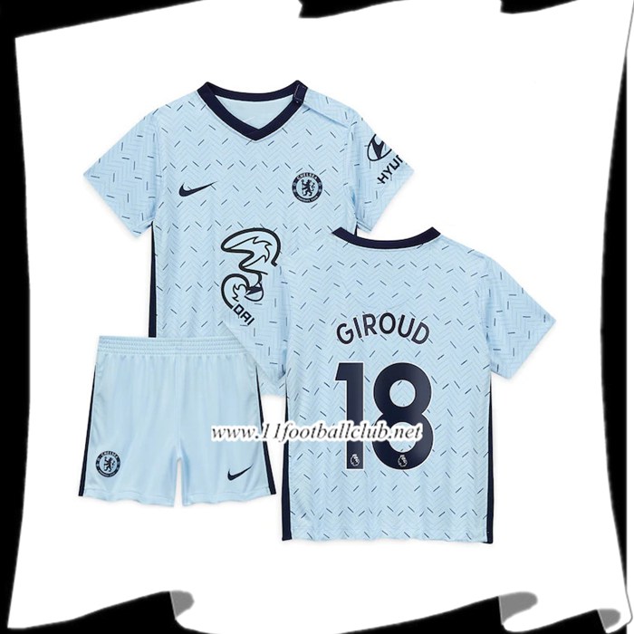 Nouveaux Maillot FC Chelsea (Giroud 18) Enfant Exterieur 2020/2021