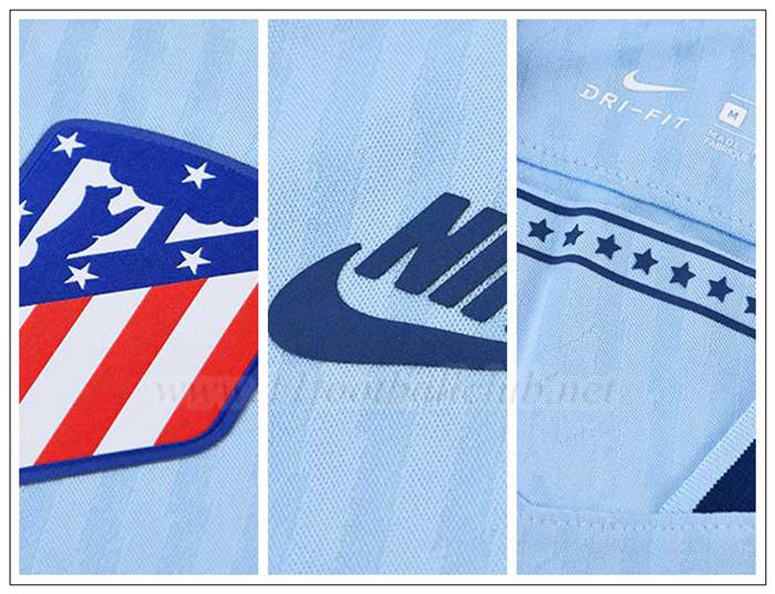 Nouveau H Herrera 16 Maillot Atletico Madrid Bleu Clair Enfant Third 2019/20 Pas Cher