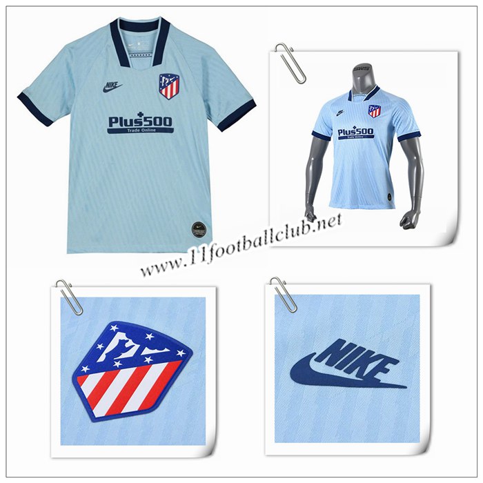 Le Nouveaux Maillot de Atletico Madrid Enfant Third Bleu Clair 2019/20 Flocage