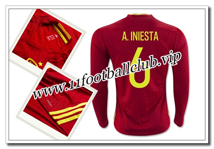 Maillot Espagne Manche Longue,Créer Maillot du Espagne A.INIESTA 6 Domicile Manche Longue 2016/17 18 : 11footballclub Store Maillot Espagne Manche Longue,Créer Maillot du Espagne A.INIESTA 6 Domicile Manche Longue 2016/17 18 : 11footballclub Store