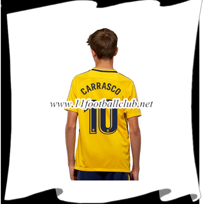 Le Nouveau Maillot Atletico Madrid CARRASCO 10 Enfant Exterieur 2017/2018 Personnalisable