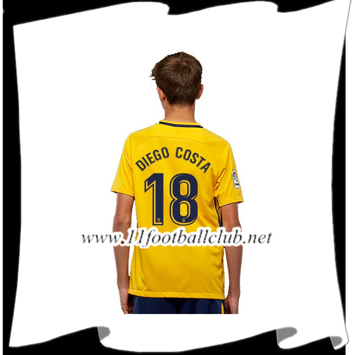 Le Nouveaux Maillot Atletico Madrid DIEGO COSTA 18 Enfant Exterieur 2017/2018 Junior