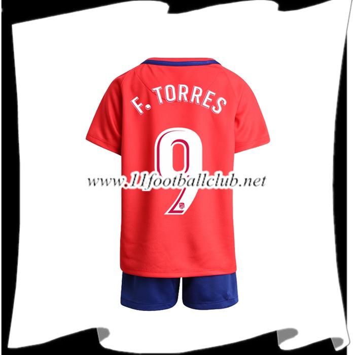 Le Nouveaux Maillot Atletico Madrid T.TORRES 9 Enfant Domicile 2017/2018 Junior