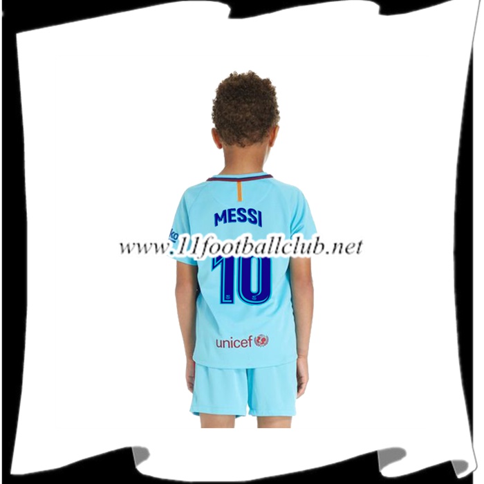 Le Nouveaux Maillot FC Barcelone Messi 10 Enfant Exterieur 2017/2018 Authentic