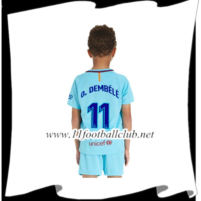 Le Nouveau Maillot FC Barcelone DEMBÉLÉ 11 Enfant Exterieur 2017/2018 Personnalisable