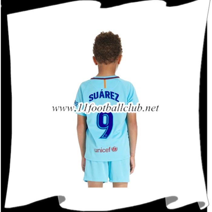 Le Nouveau Maillot FC Barcelone SUAREZ 9 Enfant Exterieur 2017/2018 Officiel