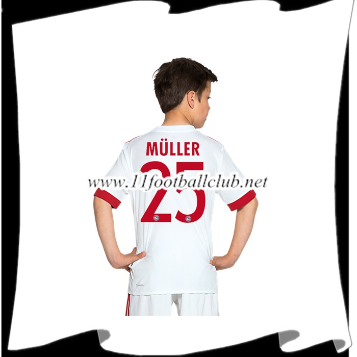 Le Nouveau Maillot Bayern Munich Muller 25 Enfant Third 2017/2018 Vintage
