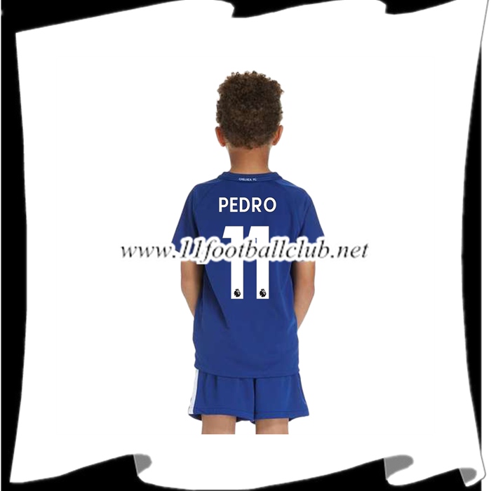 Le Nouveaux Maillot FC Chelsea PEDRO 11 Enfant Domicile 2017/2018 Flocage
