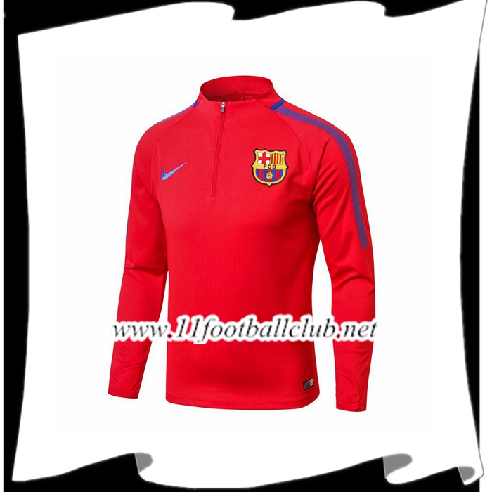 Le Nouveau Sweatshirt Training FC Barcelone Rouge 2017/2018 Personnalisé