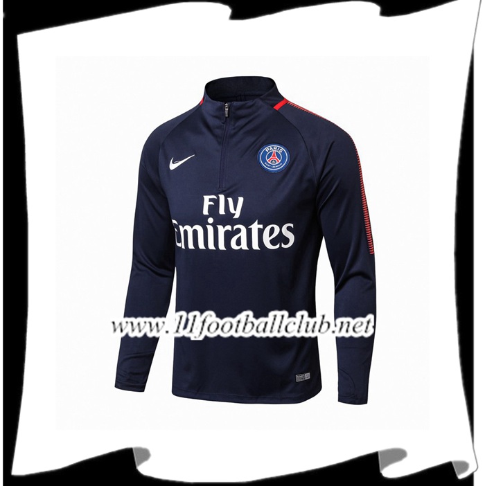 Le Nouveaux Sweatshirt Training Paris PSG Bleu Marine 2017/2018 Floqué