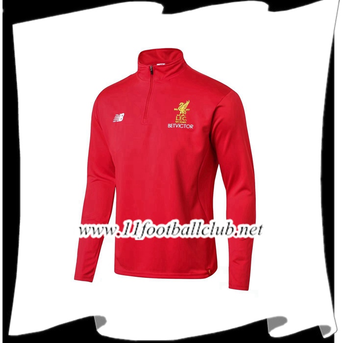 Le Nouveaux Sweatshirt Training FC Liverpool Rouge 2017/2018 Floqué