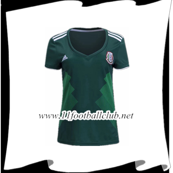 Jeux Maillot Equipe de Mexique Femme Domicile 2018 2019 Pas Cher En Gros